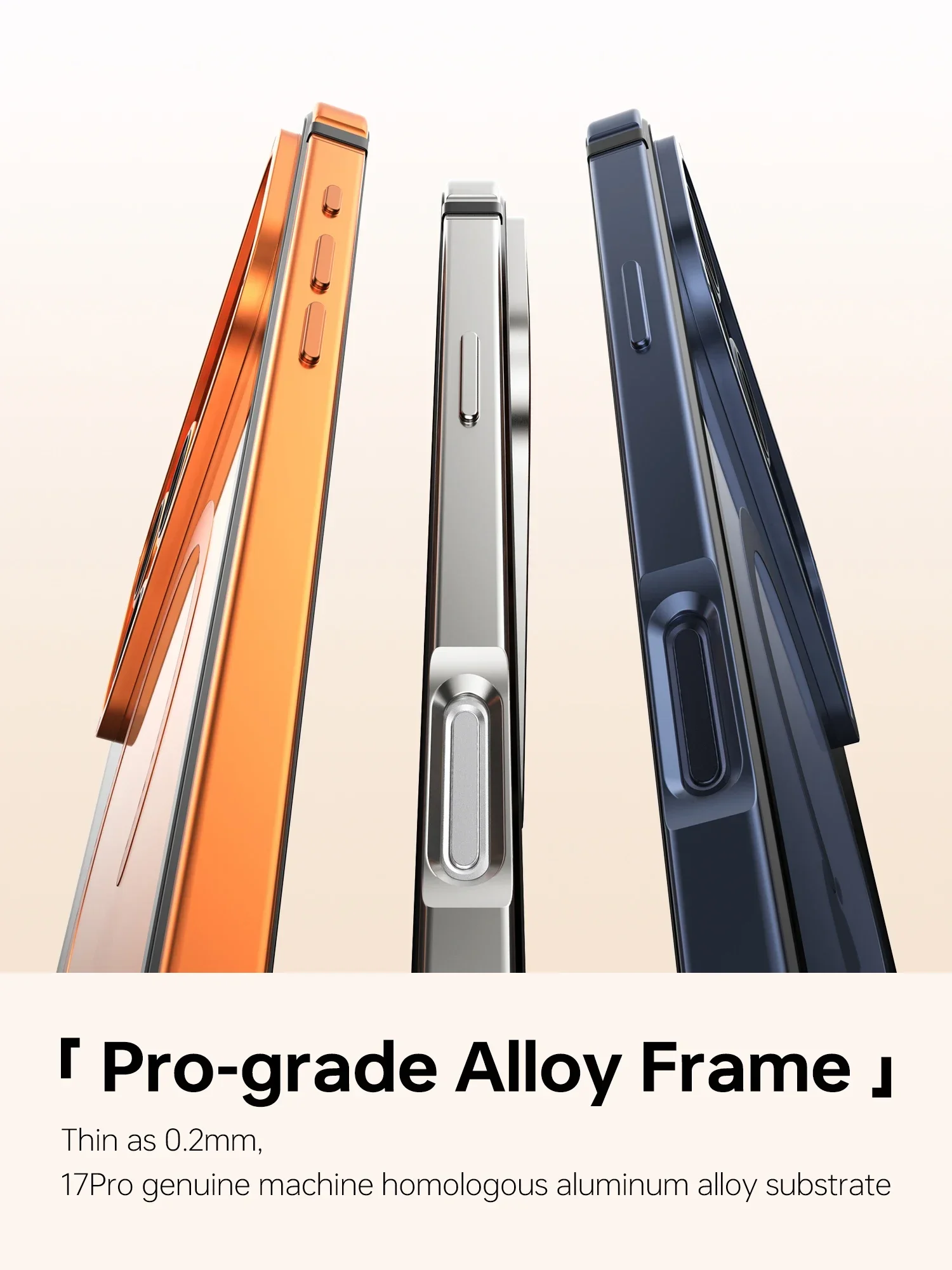 2026 NEW Magnetic Metal Clear Case for iPhone 17/17 Pro/17 Pro Max, Alloy Frame Shockproof Cover