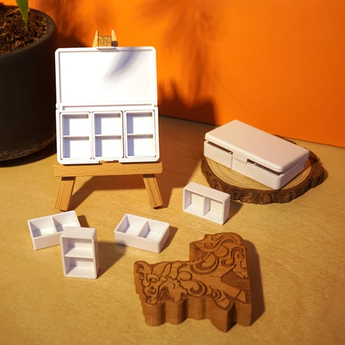 Imagen 2 del producto Mini caja de subpaquete de acuarela, herramientas de pintura artística, caja de pigmento, artista, viaje, bocetos, paleta de pintura de acuarela, suministros de arte