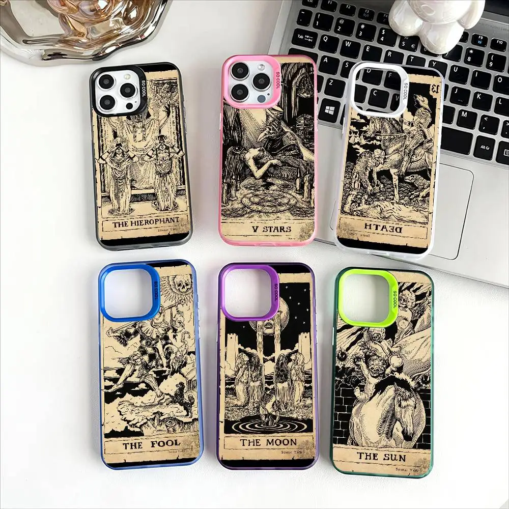 Fool Tarot Phone Case For iPhone 11 12 13 14 15 16Pro Max Plus Protect Plating Phone Cover