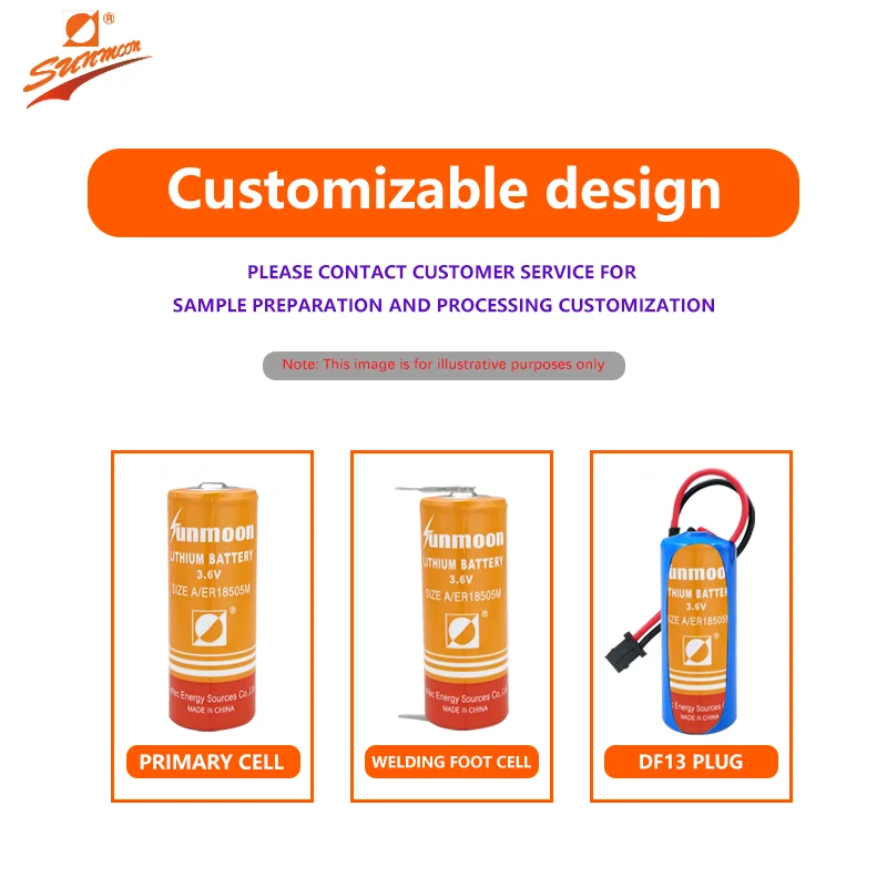 Sunmoon-Batterie au lithium de poulet, carte IC d'origine, compteur d'eau intelligent, non aste, ajouter une prise 2.54, 3.6V, ER18505M