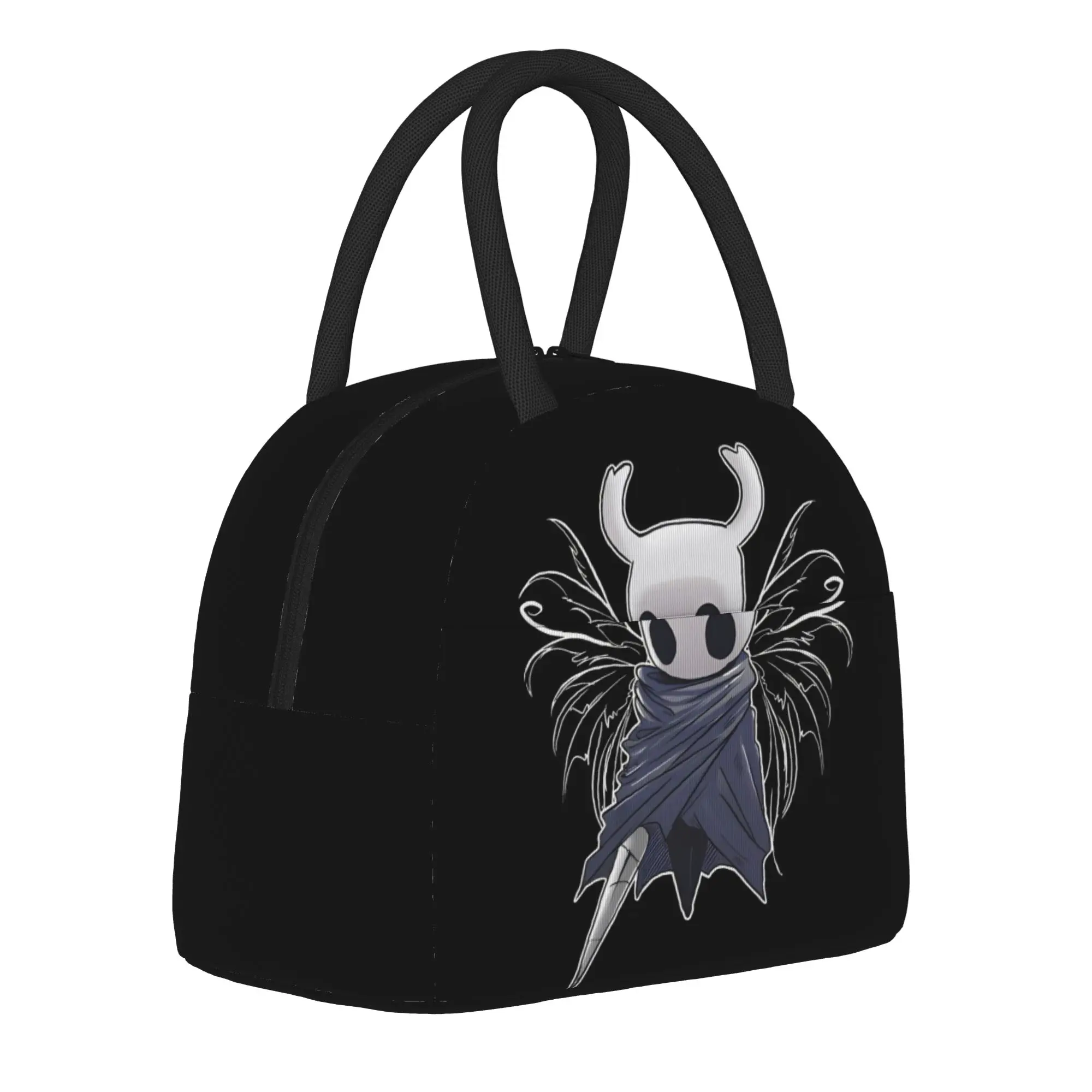 Hollow Knight Game Insulated Lunch Bag Thermal Bag Reusable,Lunch Container Ghost Cartoon Large Tote Lunch Box Food Storage Bags