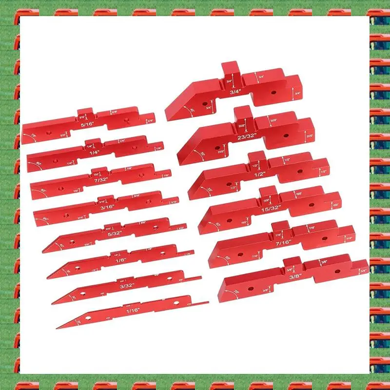 ABMO Router Table Setup Blocks Woodworking, Red Adjustable Height Precision Setup Bars For Routers Tables Saw