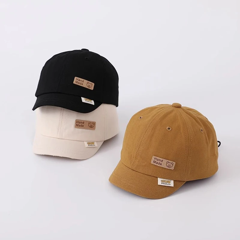 

Solid Color Baby Baseball Hat Summer Sunscreen Toddler Peaked Cap Soft Cotton Adjustable Kids Boy Girl Sun Hats