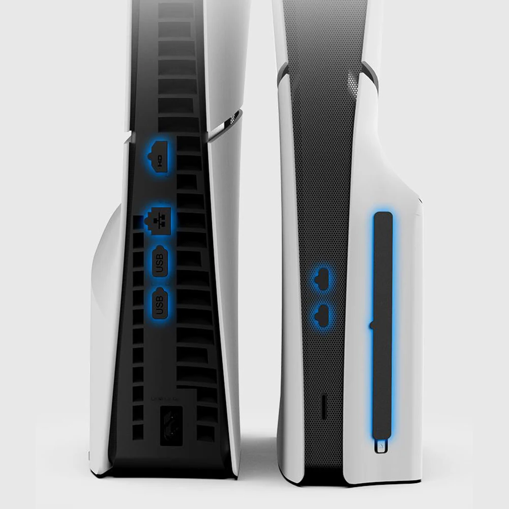 ฝาครอบกันฝุ่นสำหรับคอนโซล PS5แบบบางฝาครอบตัวกรองกันฝุ่นด้านข้างสกปรกป้องกันตาข่ายกรองฝุ่นสำหรับ PS5แผ่นดิสก์บาง5แผ่น/รุ่นดิจิตอล