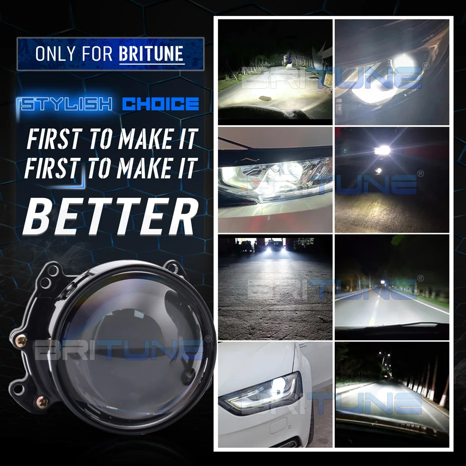 Auto Bi-LED Lens for Hella 3R G5 Projector 3 Inch LED Lenses Headlight H4 H7 H1 H11 9006 Upgrade Kit Car LED Lights Accessories