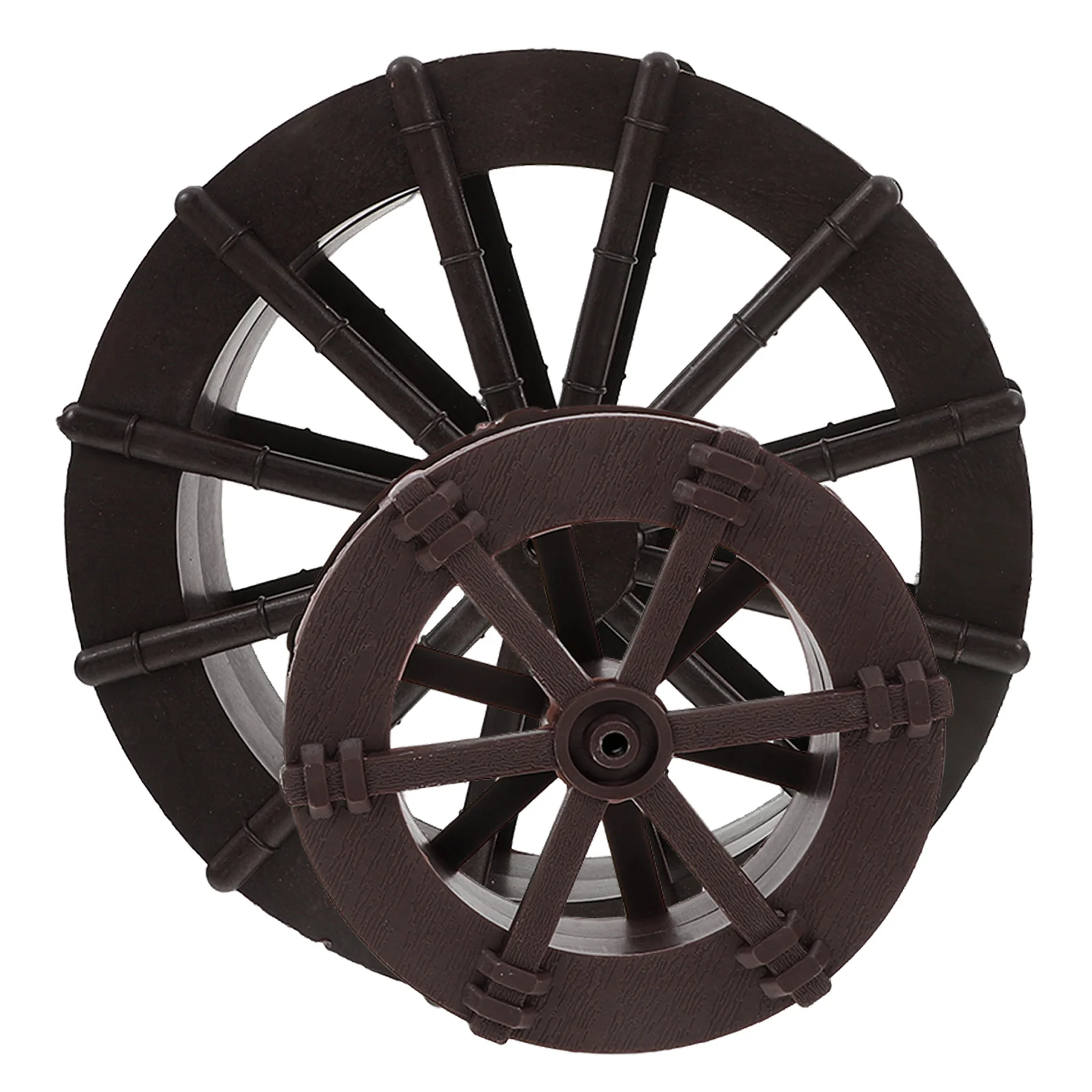 

2pcs Fish Tank Rockery Bonsai Decor Plastic Water Wheel Stand DIY Aquarium Landscape Ornament Mini Model Accessories