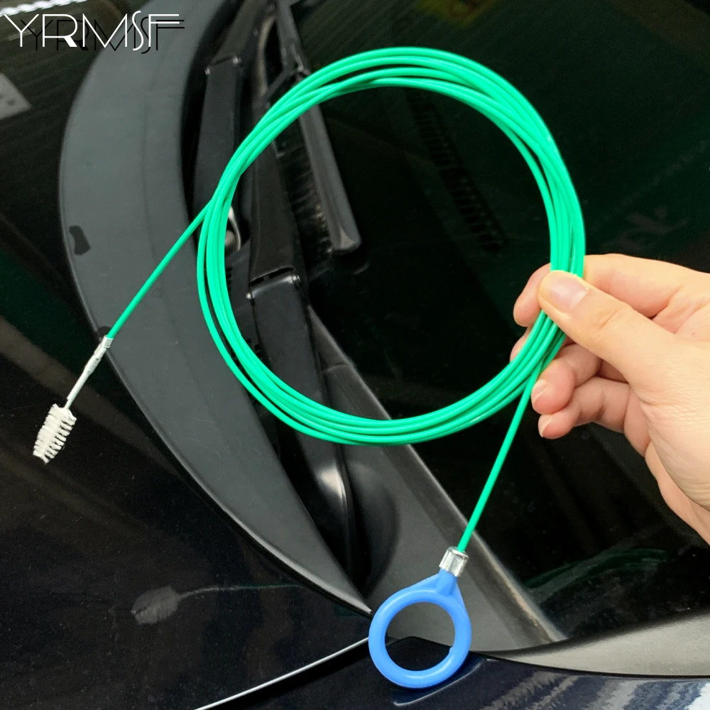 

Гибкая щетка для чистки слива 3/5 м, нейлоновая щетина для обслуживания слива в люке автомобиля, кухонный многофункциональный инструмент для очистки труб