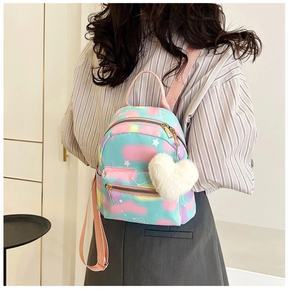 Mini Backpack Women Nylon Cute Small Shopper Handbags Multicolor Book Bags Girls Fashion Shoulder Bag