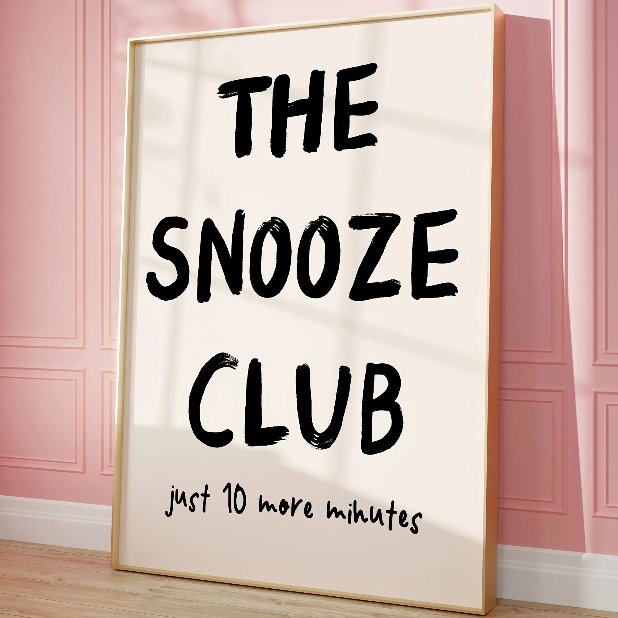 2D Flat, 2D Flat, Unframed Canvas Poster, Contemporary Artwork, The Snooze Club Print, Wall Art Canvas Painting, Decor for Be