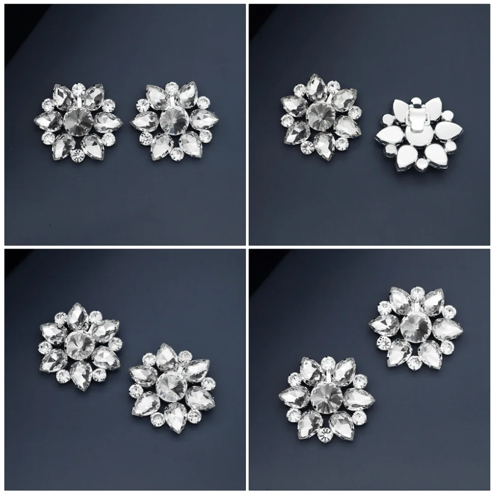 

1 Pair Water Drop Rhinestone Shoe Clips For Women High Heel Bride Wedding Buckle Decorative Jewelry Accessories Banquet Dress