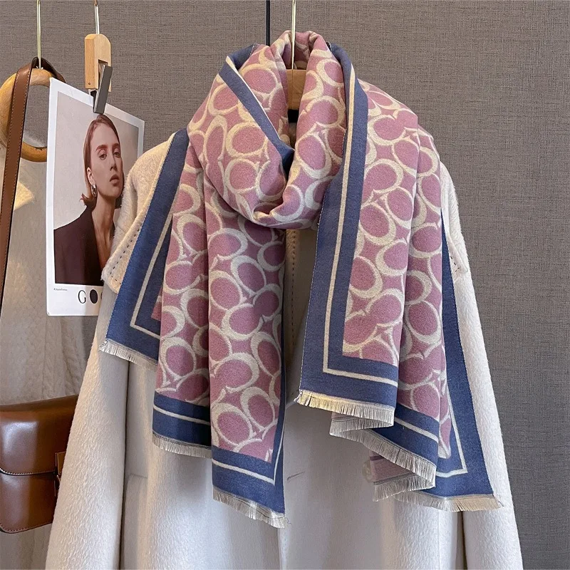 وشاح كبير الحجم 2025 للنساء لخريف وشتاء ناعم من القطيفة بتصميم أنيق وبسيط وخفيف الوزن ودافئ شحن مجاني ​