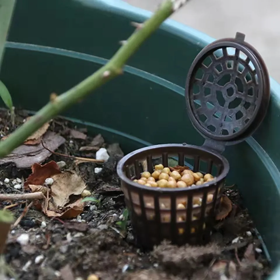 10 PCS Easily Carrying Part Bonsai Fertilizer Container Eco-friendly Tool Fertilizer Basket with Lid Fertilizer Box Case