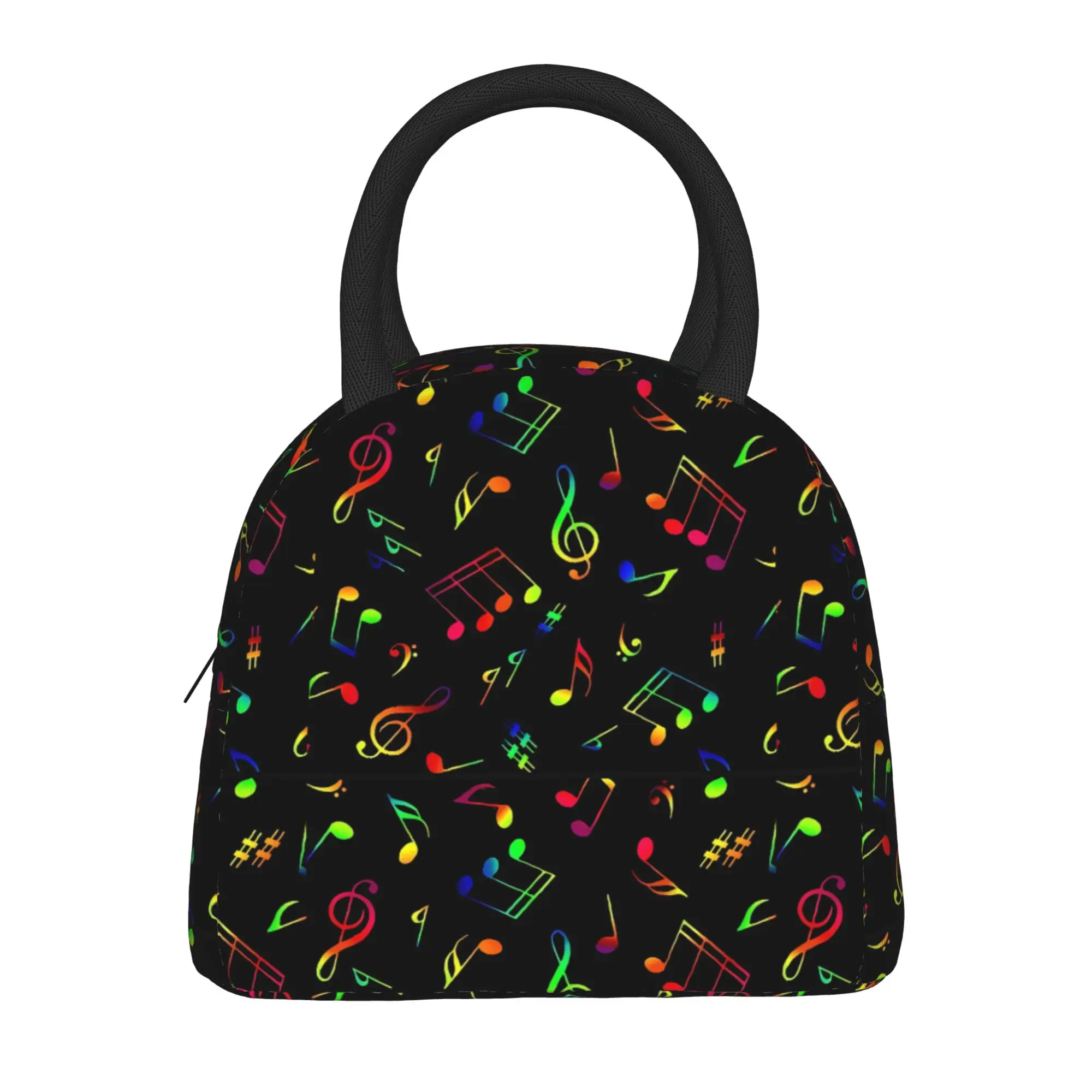 Personalized Piano Mochilas Mujer Polka Dot Lunch Bag  Travel Lunch Box For Women Fashion Tote Food Bags Convenient Cooler Bag