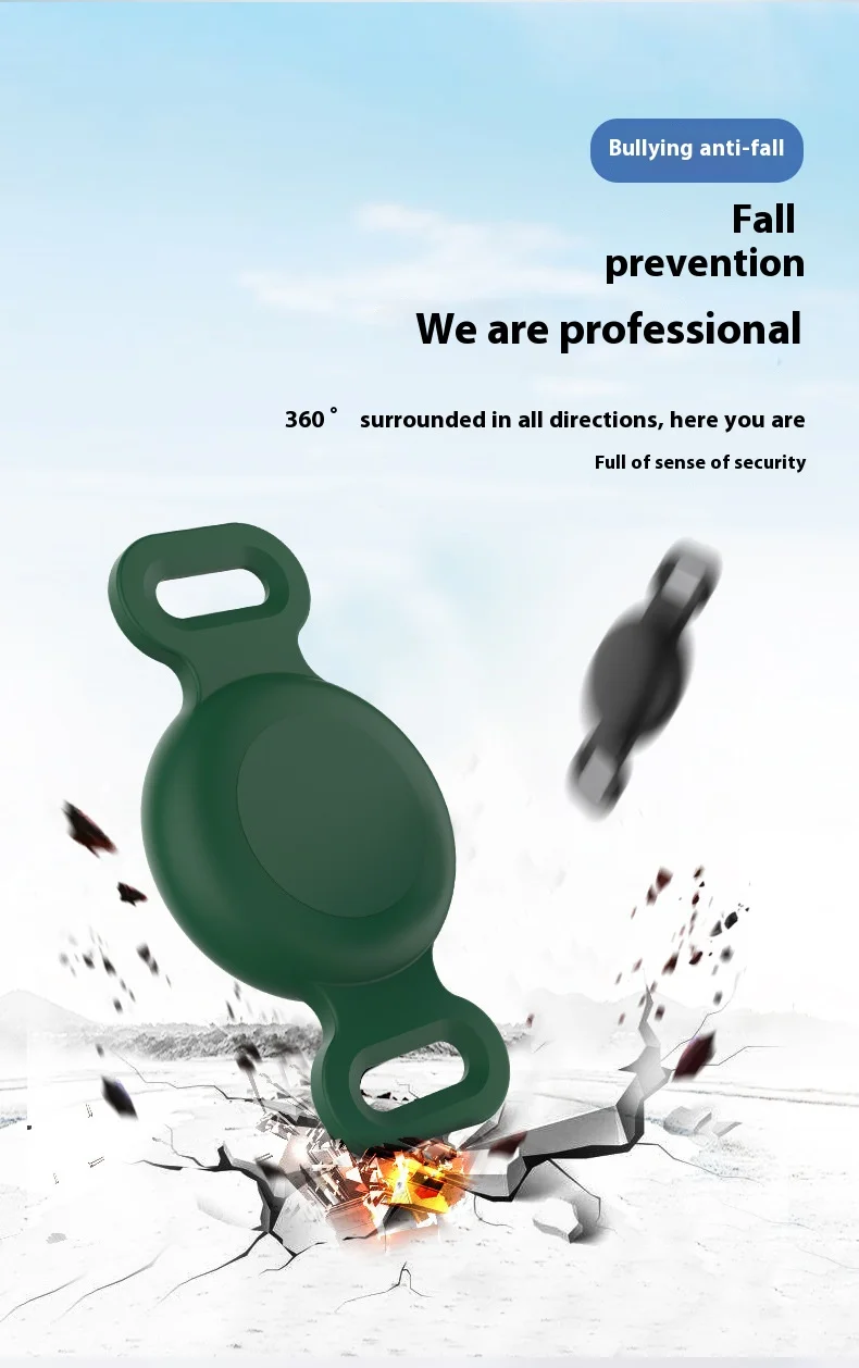 For Phone Two Ear Locator Silicone AirTag Protection Waterproof Anti Loss Pet Collar Tracker Glow In The Dark Multi Functional