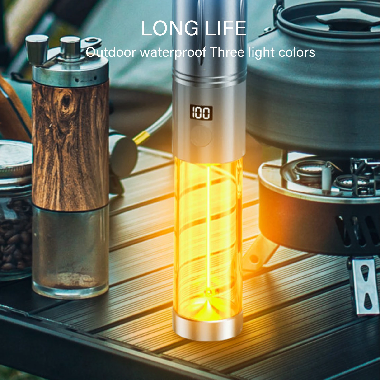 Campinglight Camping Tent Light 3 Levels Adjustable Outdoor Strong Lights Flashlight Waterproof Led Camp Lamp Lantern For Camp
