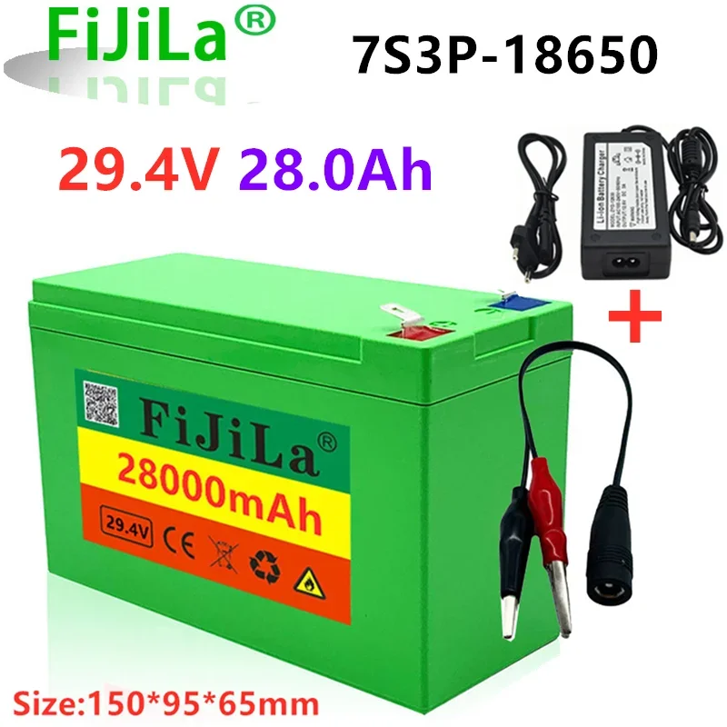 

100% neue 7S3P 18650 Li-Ion Akku 29,4V 28000mAh Elektrische Fahrrad Moped/Elektrische/Lithium-ionen Batterie Pack + 2A Ladegerät