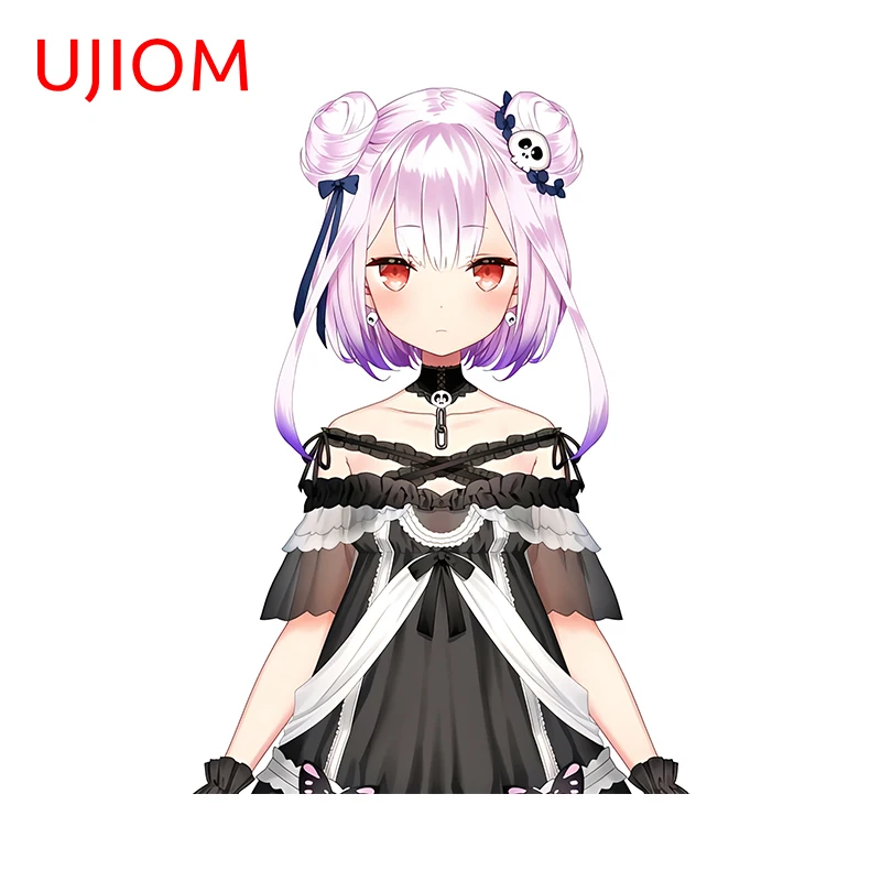 UJIOM 13cm × 9.2cm Hololive Uruha Rushia Wall Stickers Kawaii Pink Hair Cartoon Girl Decals Personality Bedroom Decoration