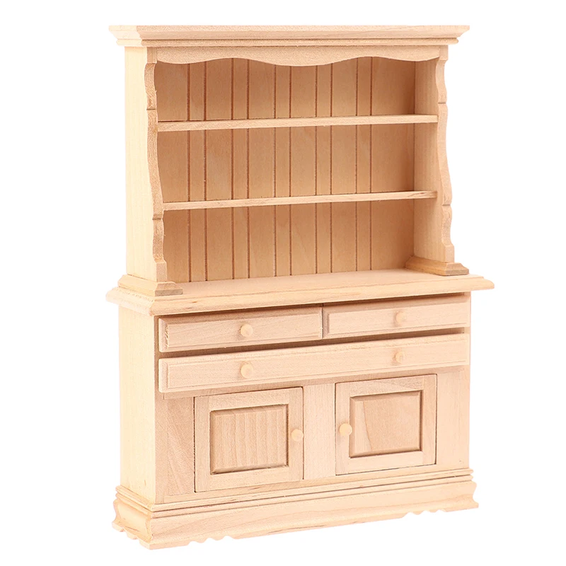 Mini armario aparador modelo casa de muñecas, armario de exhibición, mesa de casa de muñecas, muebles, accesorios de decoración, 1/12
