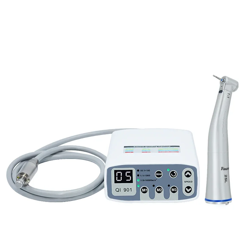 Electric Micro Motor Handpiece – 1:1 Contra Angle with Motor Unit