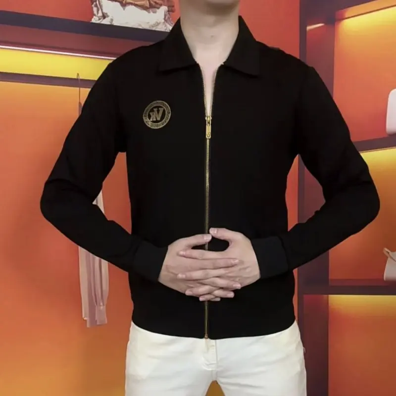 

Осенний новый мужской кардиган на молнии, повседневный модный классический топ Jaet, молодежный топ Quali, роскошное длинное пальто-подставка