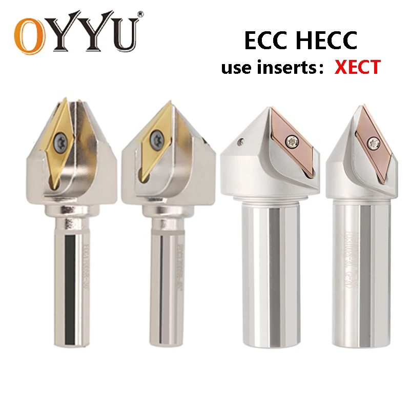 BEYOND ECC 30 45 60 Degrees Chamfering Tools HECC 31005R ECC17005R Milling CNC Arbor Insert XCET310404 XCET170402 Holder XCET