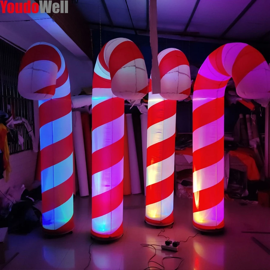 Inflatable Christmas candy cane, holiday party decoration