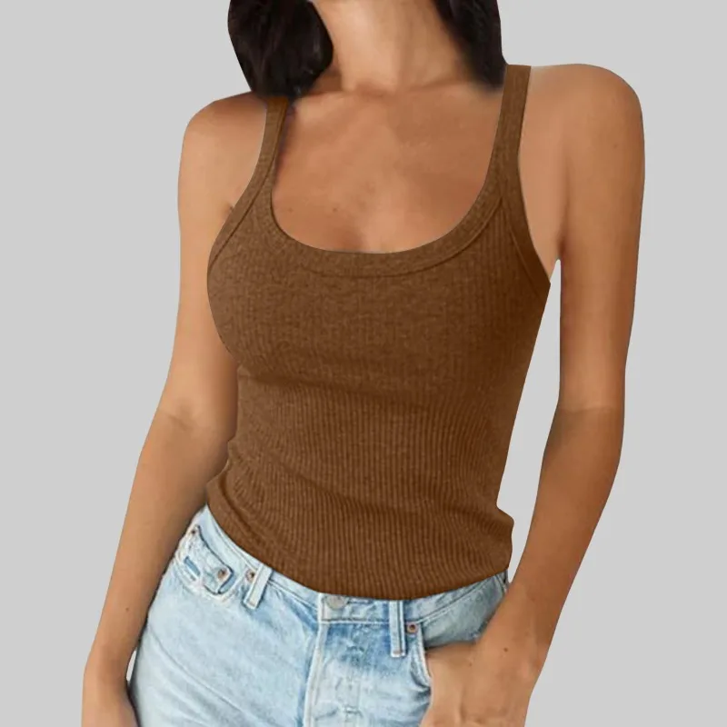 Hot Versatile Sexy Round Neck Solid Top T-Shirt Women Inner Outer Wear Spandex Blend American Retro Style image 4