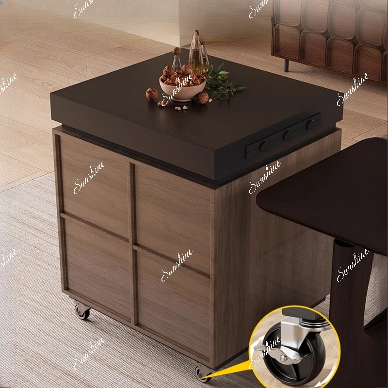 

Medieval rock slab island cabinets can be moved separately, falling cabinets, small apartment kitchen ** dining side cabinets