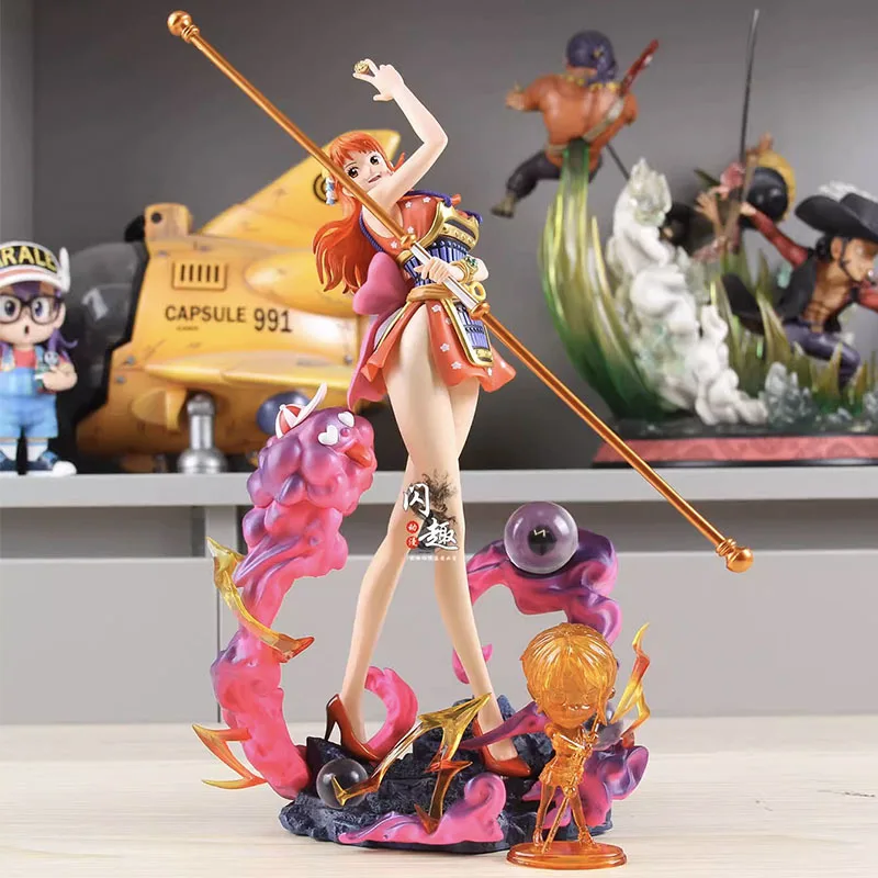 30cm Nami modelo figura de acción de una pieza una pieza Samurai Nami estatuilla periférica de animé PVC GK estatua Figuras adornos Juguetes