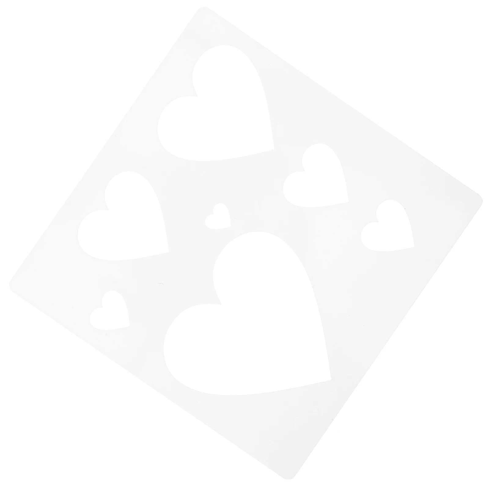 

Heart Shaped 10x10cm Holiday Stencils For Wood Reusable Plastic Templates for Painting Crafts DIY Supplies