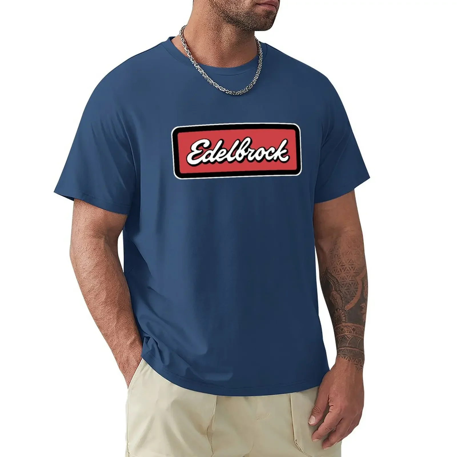 Edelbrock T-Shirt vintage clothes summer top graphics blanks men tshirt