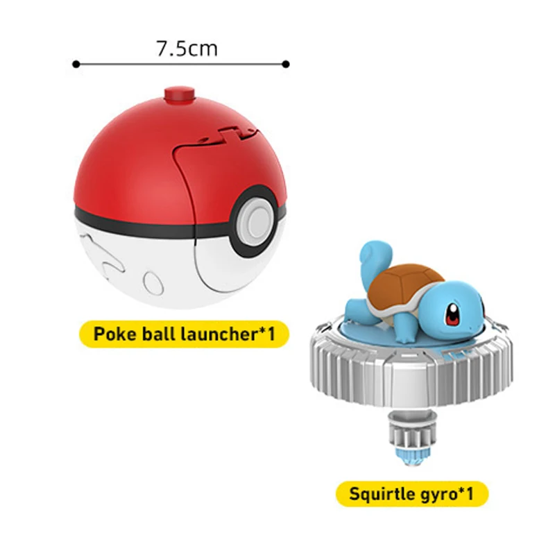 Pokemon Figure Battle Spinning Top Pikachu Pokeball Charmander Squirtle 5 Styles Pvp Interactive Game Children\'s Birthday Gifts