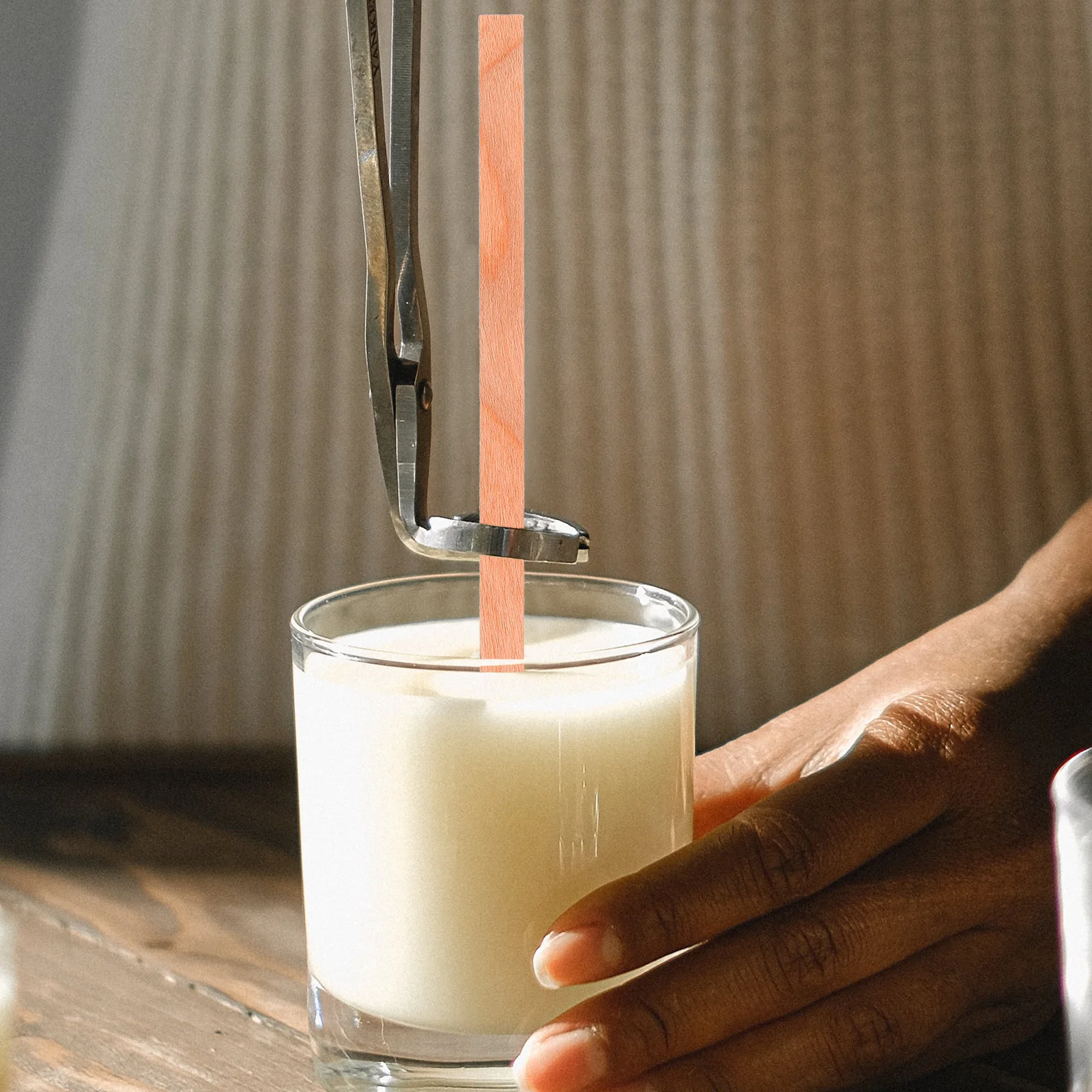 

30Pcs Wooden Wicks Flat Shape for DIY Making Replacement Scented Wick Aromatherapy Craft Accessory