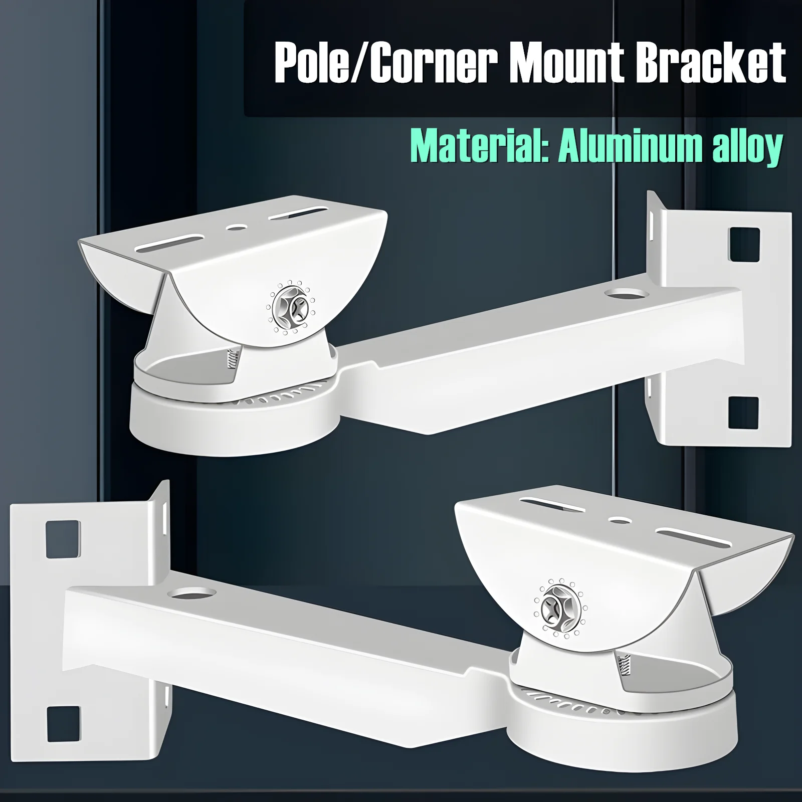 Suporte de montagem na parede da câmera cctv segurança vigilância à prova dwaterproof água alumínio exterior canto ângulo direito braço suporte