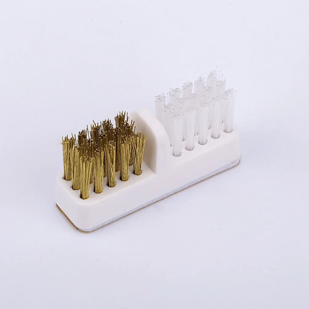 3개입 네일 그라인딩 헤드 클리너 브러쉬 세트, 매니큐어 도구용 이중 타입, 먼지 및 깊은 오염 제거, 미니 실용 네일 케어 키트