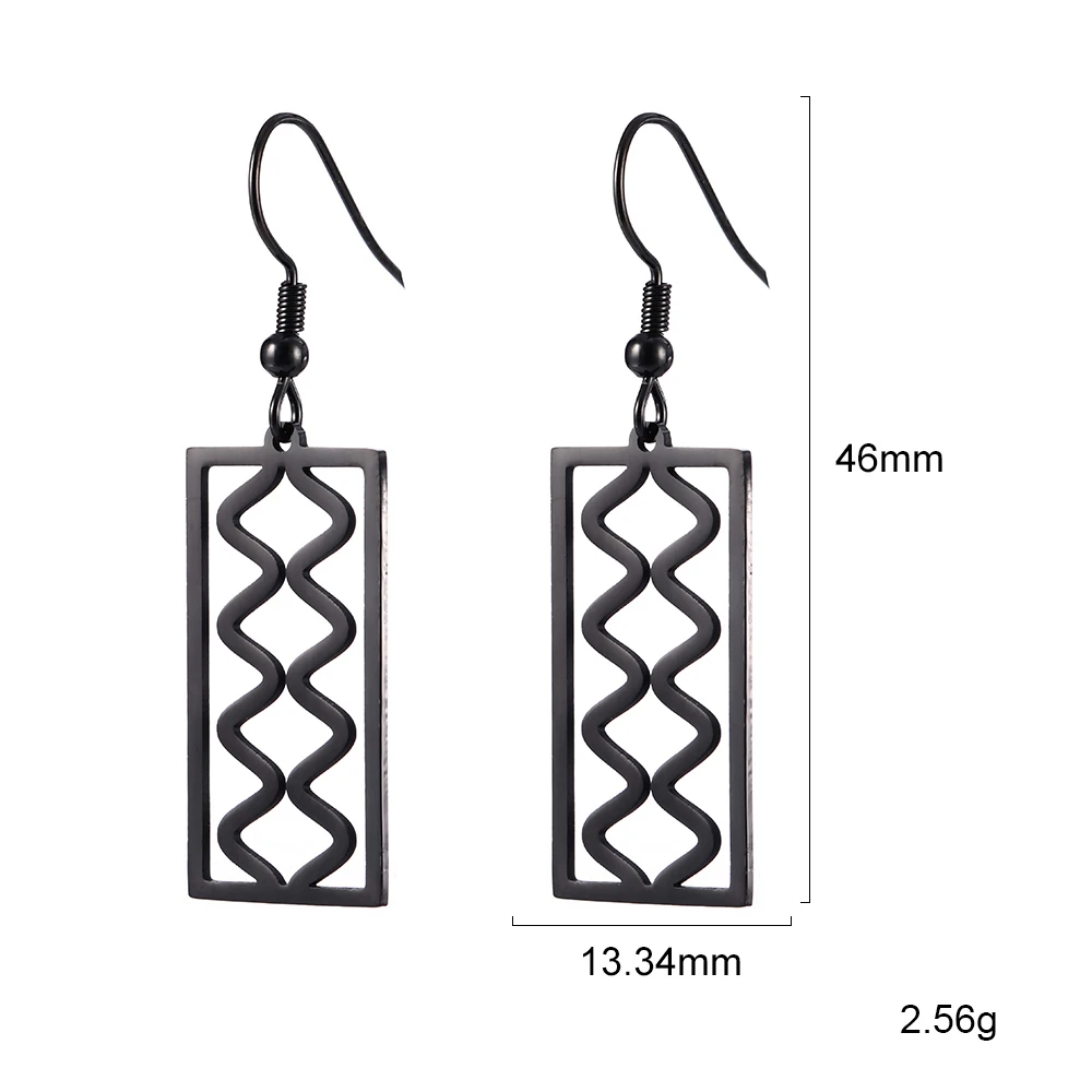 الحد الأدنى هندسية مربع بار قطرة استرخى أقراط للنساء الفولاذ المقاوم للصدأ الذهب اللون الموضة الحديثة القرط مجوهرات نسائية #6