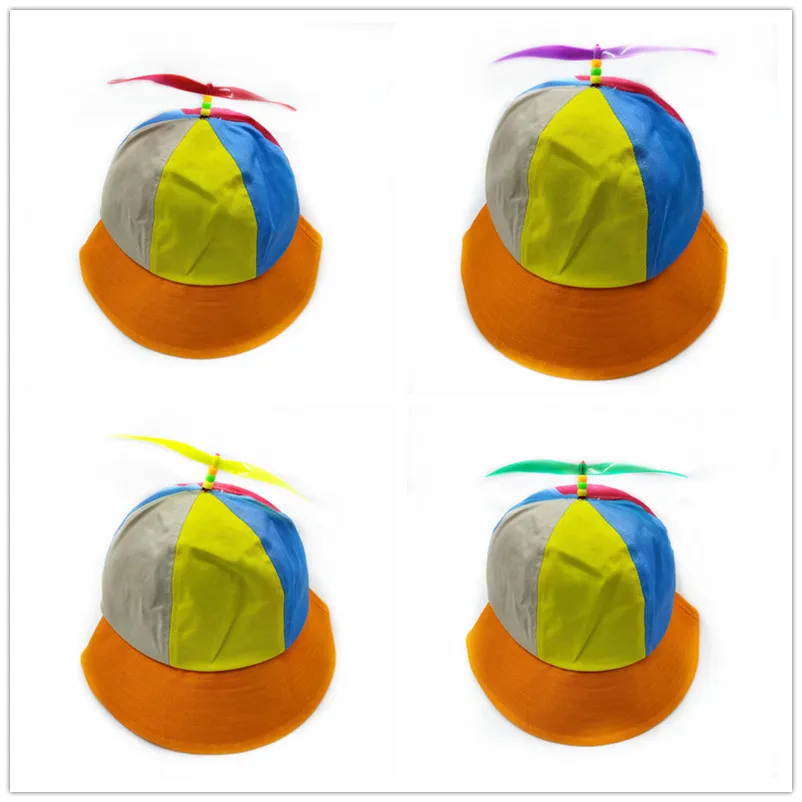 20 Colors Funny Propeller Rainbow Helicopter Baseball Cap Size S&L Unisex Kids Teens Small Heads Top Hat for Men Women