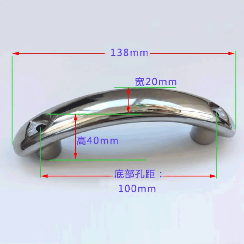 Stal nierdzewna 316, 138 mm / 5,4 cala, polerowana, odporna na korozję, poręcz, ładna do łodzi, kampera morskiego, łazienki RV