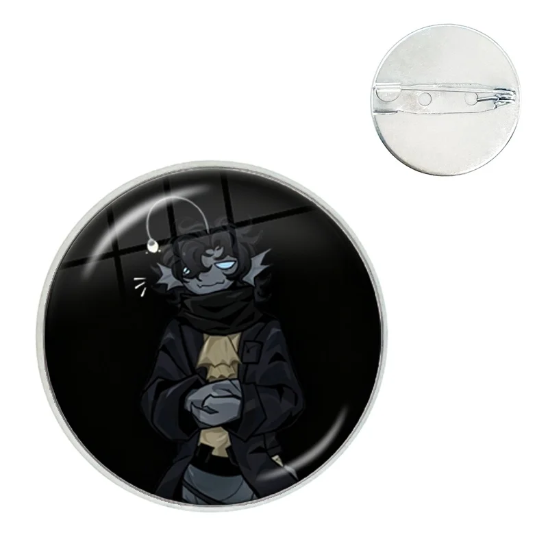 Sebastian Solace Pin Funny Cute Cartoon Glass Dome Brooches Shirt Lapel Bag Cute Badge Cartoon Pins