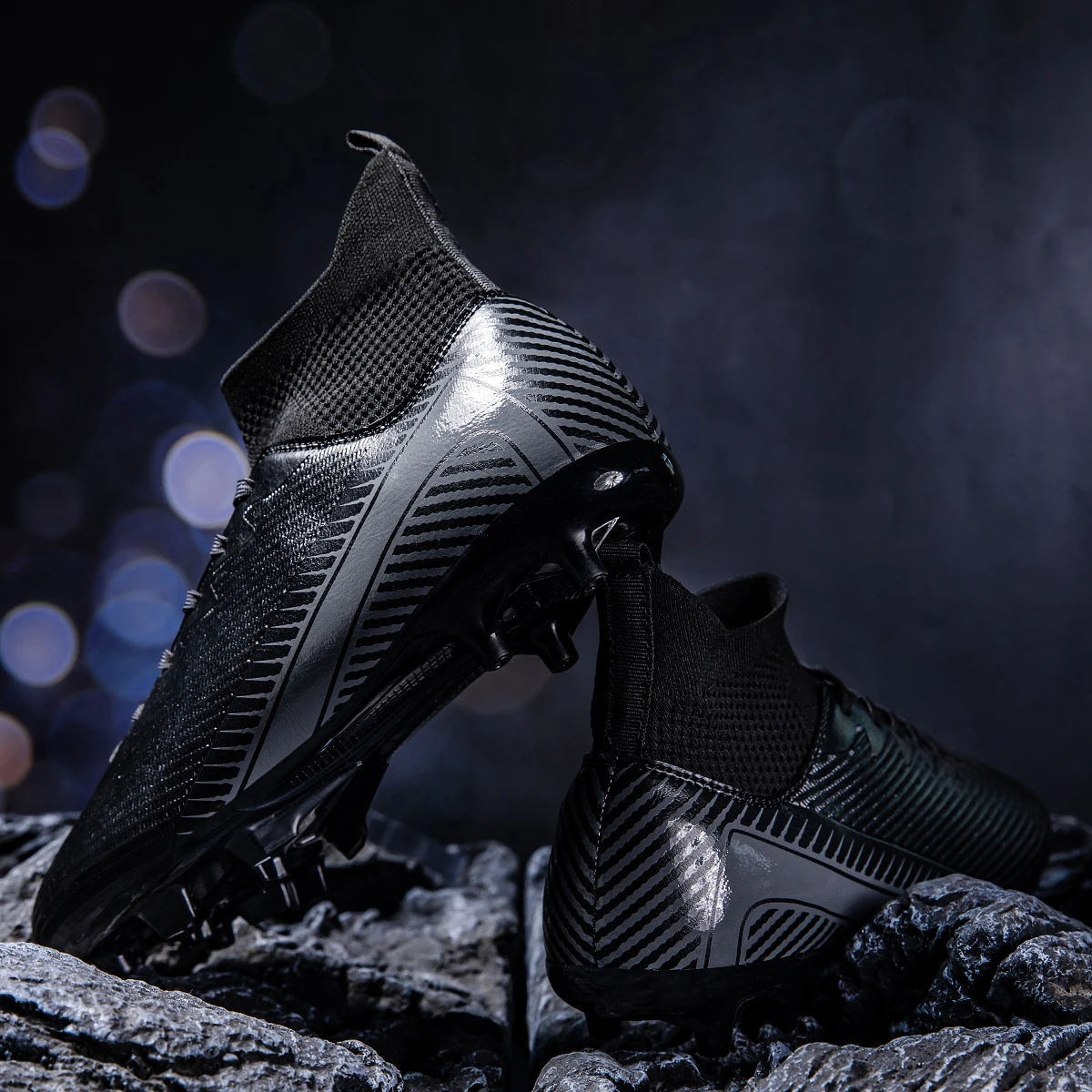 

Men's football shoes professional grade FG long nail anti slip breathable outdoor training sports shoes