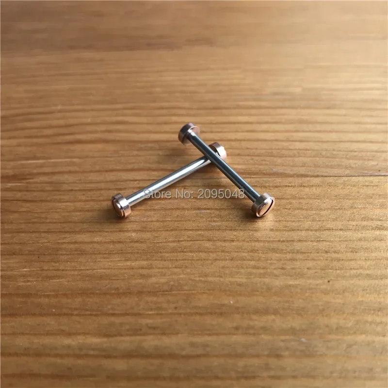 24mm Steel Rose Gold Color Screw Tube Ear Bar for Versace 39mm Women's Watch - view 4