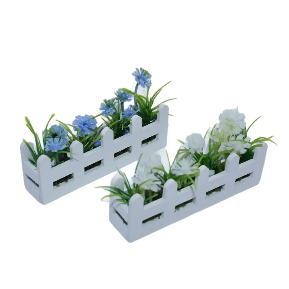 1:12 escala casa de bonecas flores simuladas 8 estilos flor realista cerca decoração jardim flor artificial realista decoração de casa de boneca