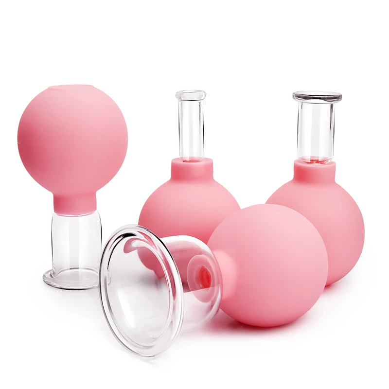 Masajeador Facial de Goma para Drenaje Linfático, Ventosas Faciales, Ventosas de Vacío para Ojos, Lifting Facial, Ventosas Anticelulíticas, Jarra Antiarrugas