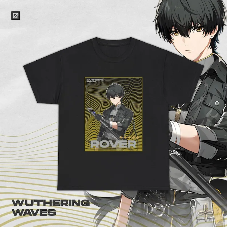 Wuthering Waves Rover Male Shirt Gacha Game Merch Fan Shirt Unisex Cotton