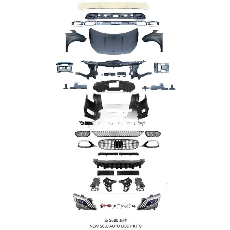 Applicable to VS680 front and rear bars, middle net, rear lip large surround 04-10 full surround