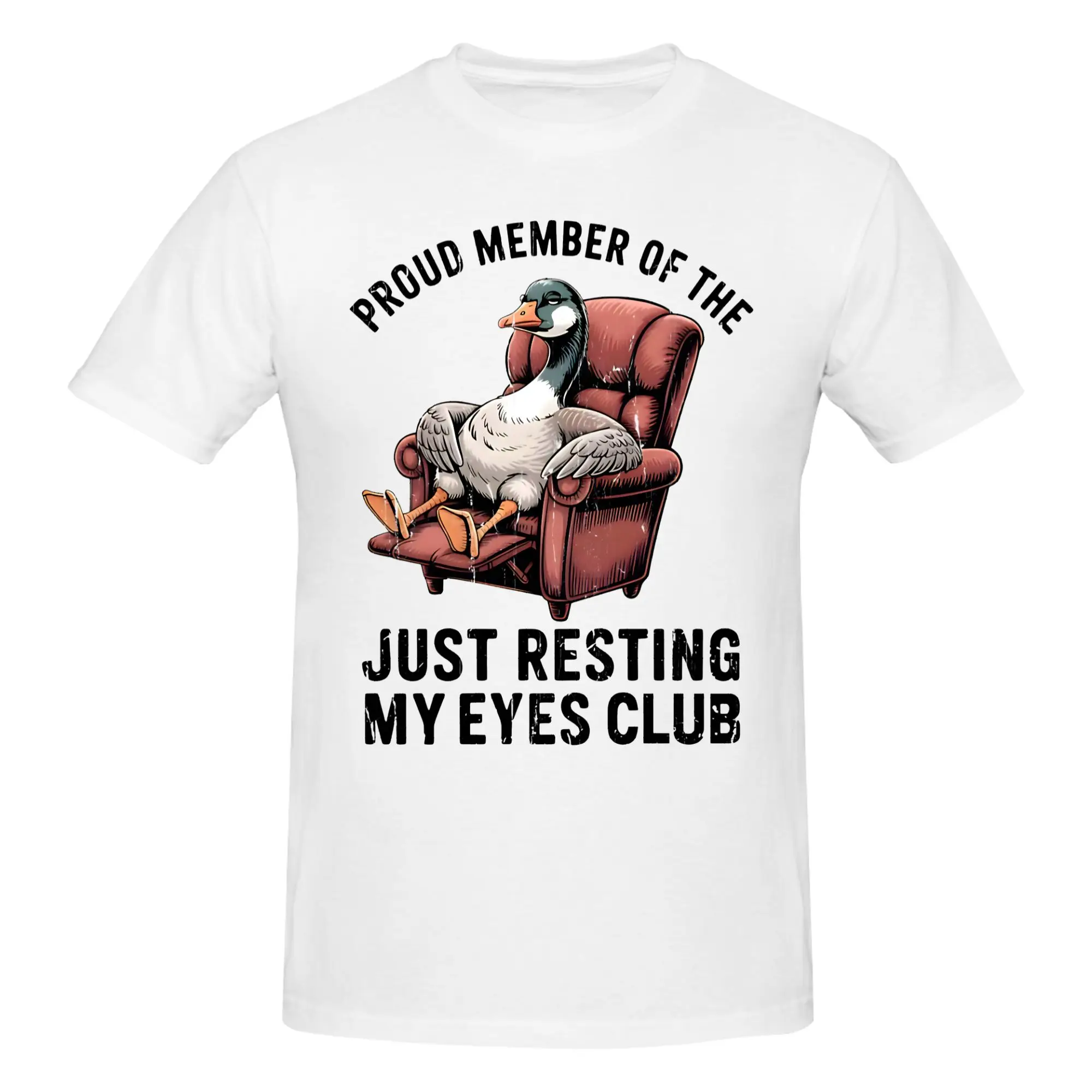 1 Piece Proud Member Of The Just Resting My Eyes Club Graphic 100% Cotton T-Shirt Funny Dad Tops Tees For Men