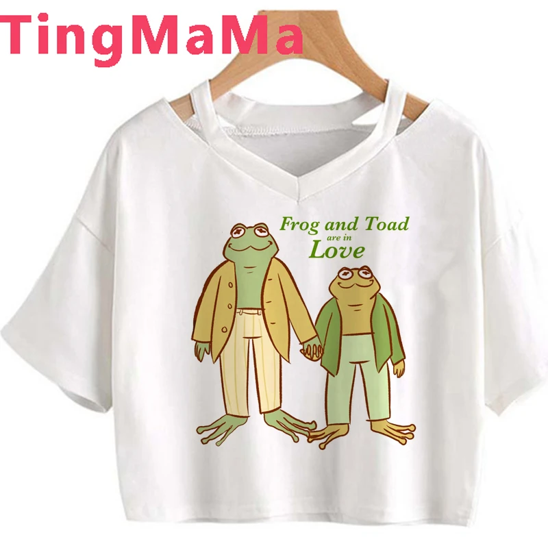 Frog and Toad Be Gay Do Crime T Shirt Women Harajuku Anime Short Sleeve Tshirt Retro Cartoon Graphic Tees Y2k Aesthetic Female