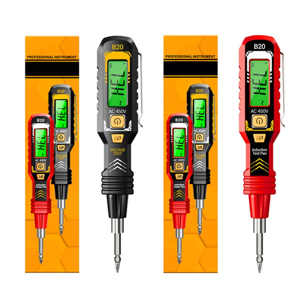 

1pc Voltage Tester Pen With LED Light For 11V-450V Voltage Measurement Detecting Digital Display Tester Pen Power Tools Parts