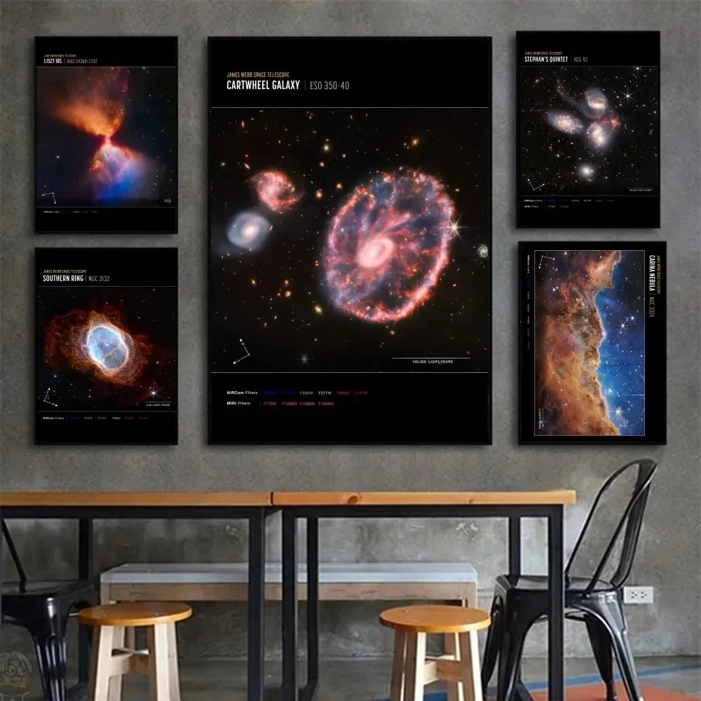 James Webb Telescope Pictures, Canvas Art Posters and Prints, Cosmic Nebula, Modern Art, Customs on The Wall, Space Management