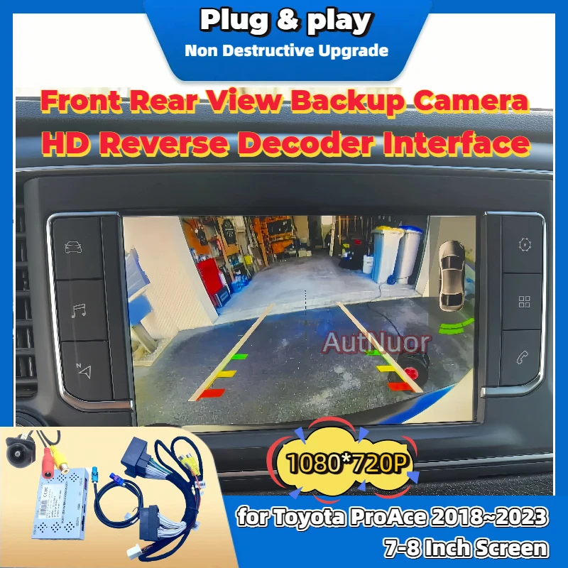 Parking Reverse Camera Kit Special for Toyota ProAce 2018~2023 Original Screen Plug&Play HD Front Rear Camera Car Gadgets